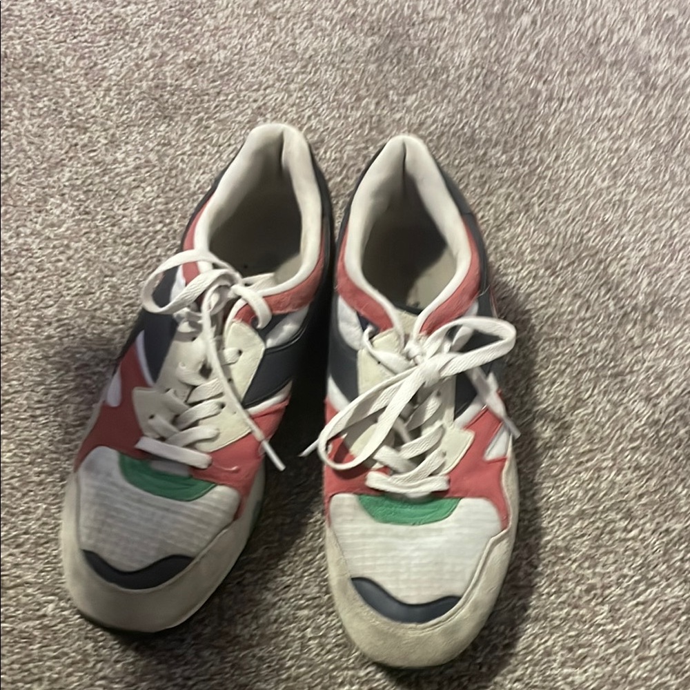 Diadora Red and Green Sneakers Retro-Inspired Comfort